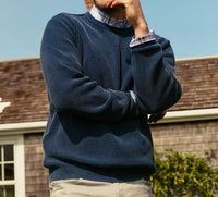 SOUTHERN TIDE Carrington Garment Dyed Crew Sweater in dress blue - men's sweater - view 7