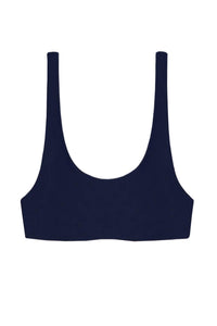 Jade Swim Women's Round Edges Bikini Top in navy - women's swimwear