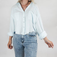 Panache Apparel - Gauze Button Up Top