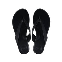 solei sea Women's Bowie Thong Sandal in black - women's sandal - detail view