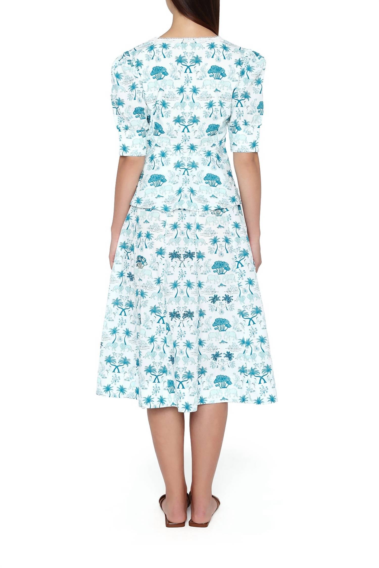 Verandah - Deep Neck Peplum Blouse