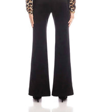 Karen Kane Faux Suede Front Slit Pant in black - women's pants - alternate view