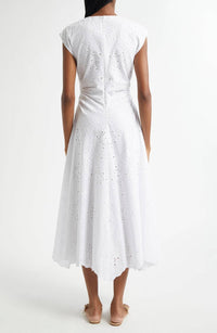 Veronica Beard Aven Dress in white 1 - women's dress - alternate view