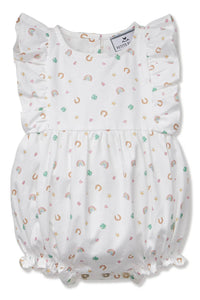 Petite Plume - Girls Good Luck Charms Twill Ruffle Romper
