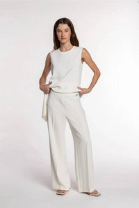 Naulover - Straight Leg Double Crepe Pant