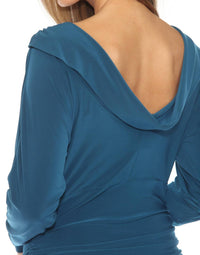 Joseph Ribkoff - Women's Boat Neck Ruched Party Dress