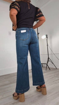 RISEN River High Rise Wide Leg Jeans in med wash - women's jeans - view 4