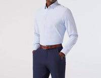 Mizzen + Main Leeward Classic Fit Long Sleeve Dress Shirt in cornflower winston check - men's shirt