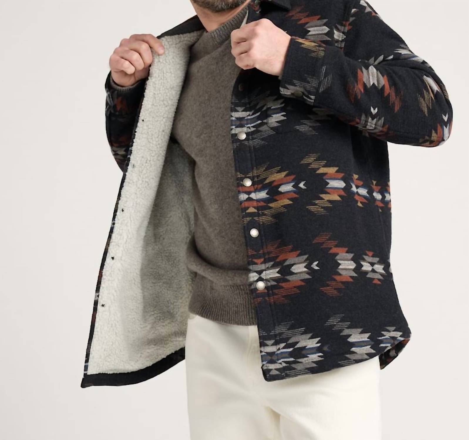 Pendleton - WYETH FALLS CHAMOIS SHERPA-LINED SHIRT JACKET