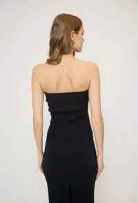 Central Park West Colette Vegan Front Tub Top in black - women's t-shirt - alternate view