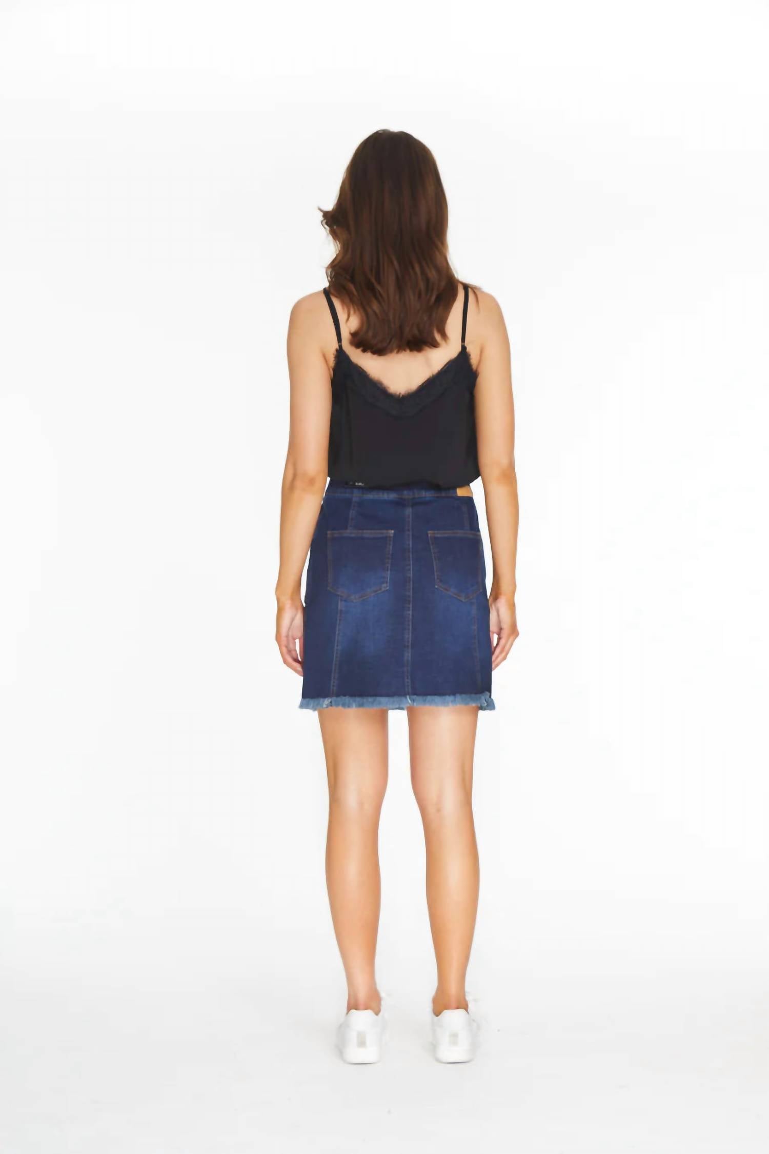 Slimsation By Multiples - Jean Fringe Hem Skorts