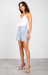 Lavender Brown - Halle High Waist Shorts