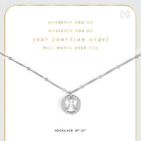 COCO + CARMEN Women's Guardian Angel Necklace in silver - women's jewelry - detail view