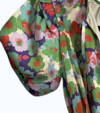 Jade Women's Smocked Shou Dress in groovy green - women's dress - detail view