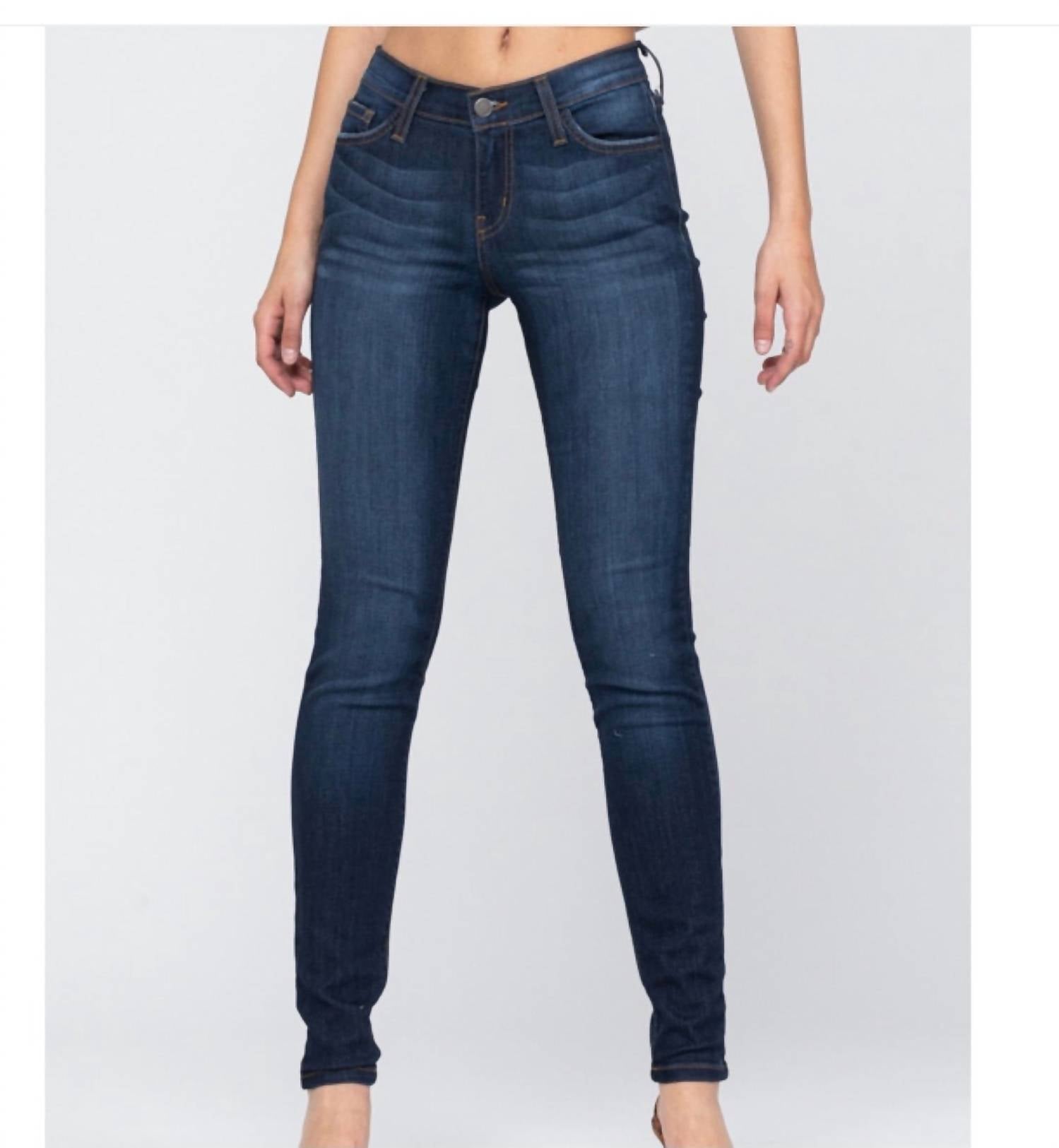 Judy Blue Super Stretchy & Soft Non Distressed Skinny Jeans in dark wash - women's jeans