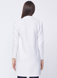 STATESIDE Horizontal Rib Duster Cardigan in white - women's cardigan - detail view