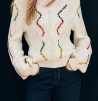 Jumper1234 - Cashmere Wool Overstitch Cable Turtle Jumper