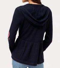 Johnny Was - PEPLUM METALLIC THERMAL HOODIE