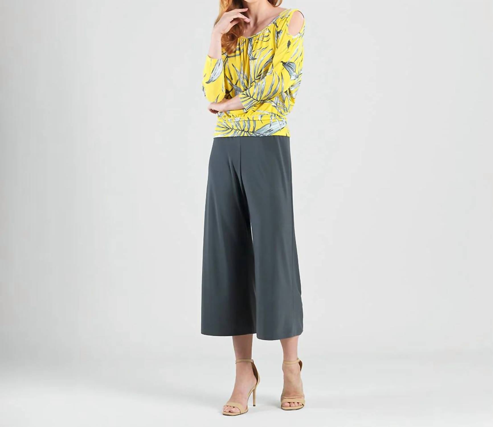Clara Sun Woo - Open Shoulder Blouson Waist Top