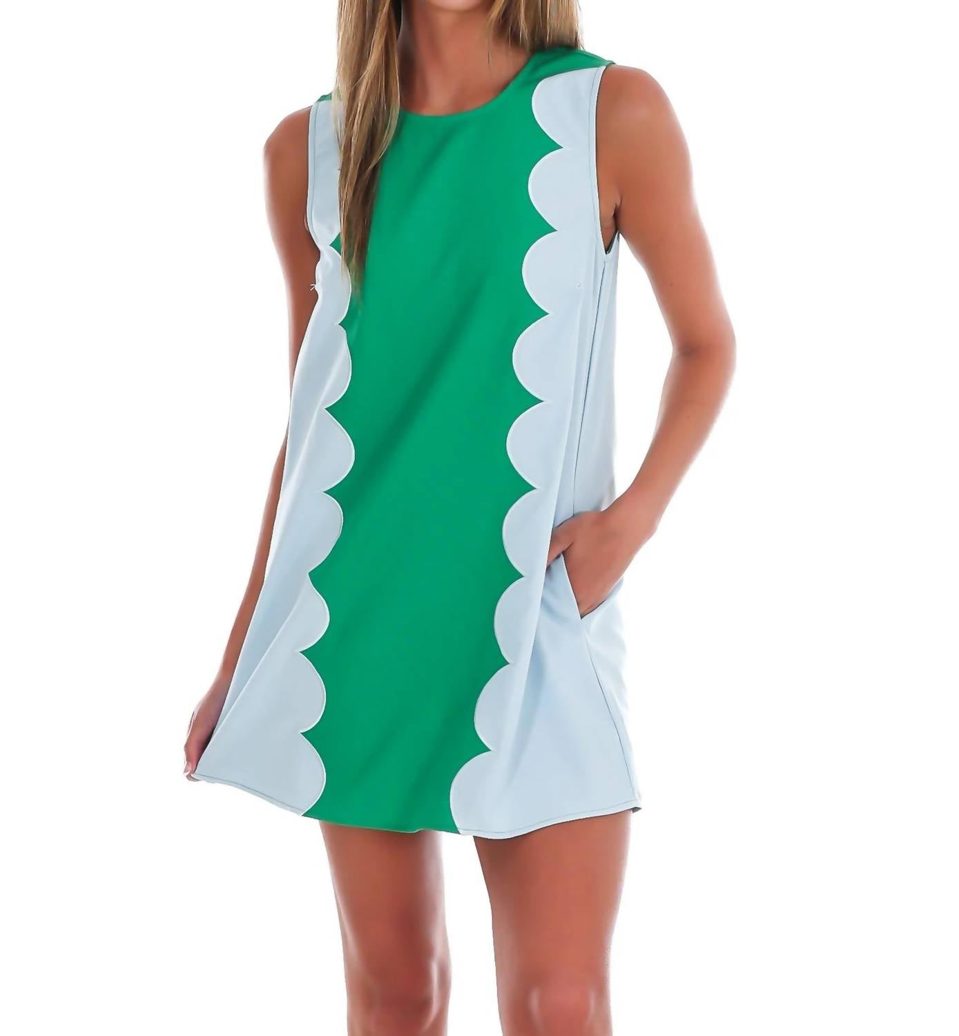Day + Moon - Women's Scalloped Sweetie Mini Dress