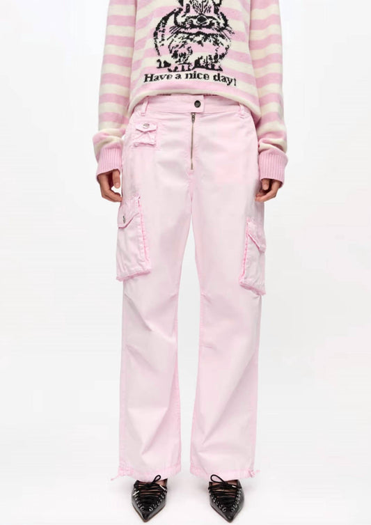 Ganni - Washed Cotton Twill Pants