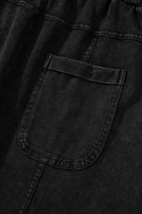Indie & Co Hannah Mineral Washed Cargo Pants in black - women's pants - view 5