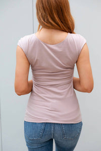 Mikarose - Layering Cap Sleeve in Pale Lavender
