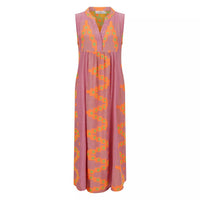 Devotion Twins - Purpuritis Sleeveless A-line V-neck Dress