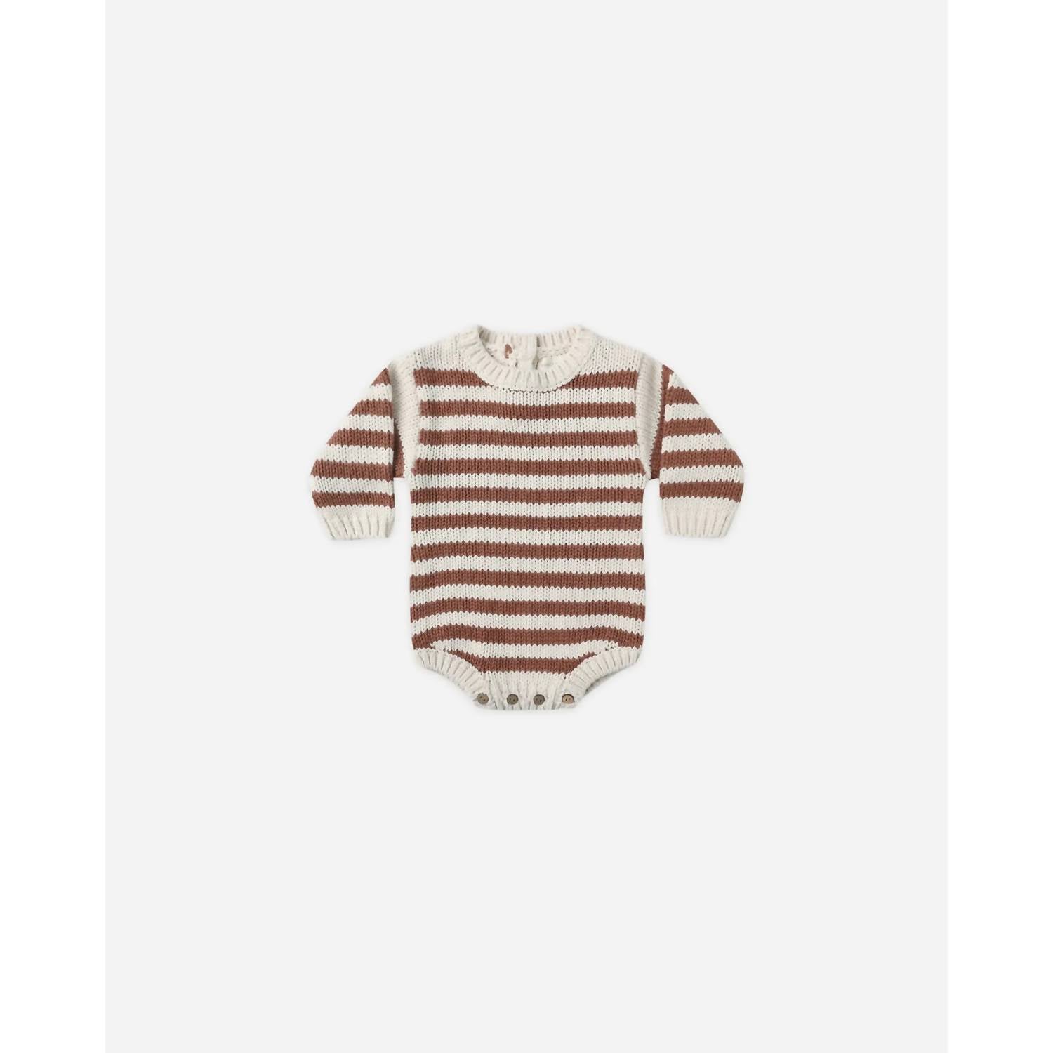 Quincy Mae Baby's Rex Romper in cedar stripe - kids' item