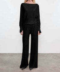 Enza Costa - Cashmere Jersey Drawcord Pants