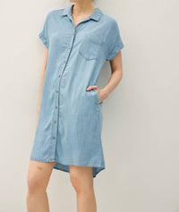 Be Cool - Denim Button Down Tencel Dress
