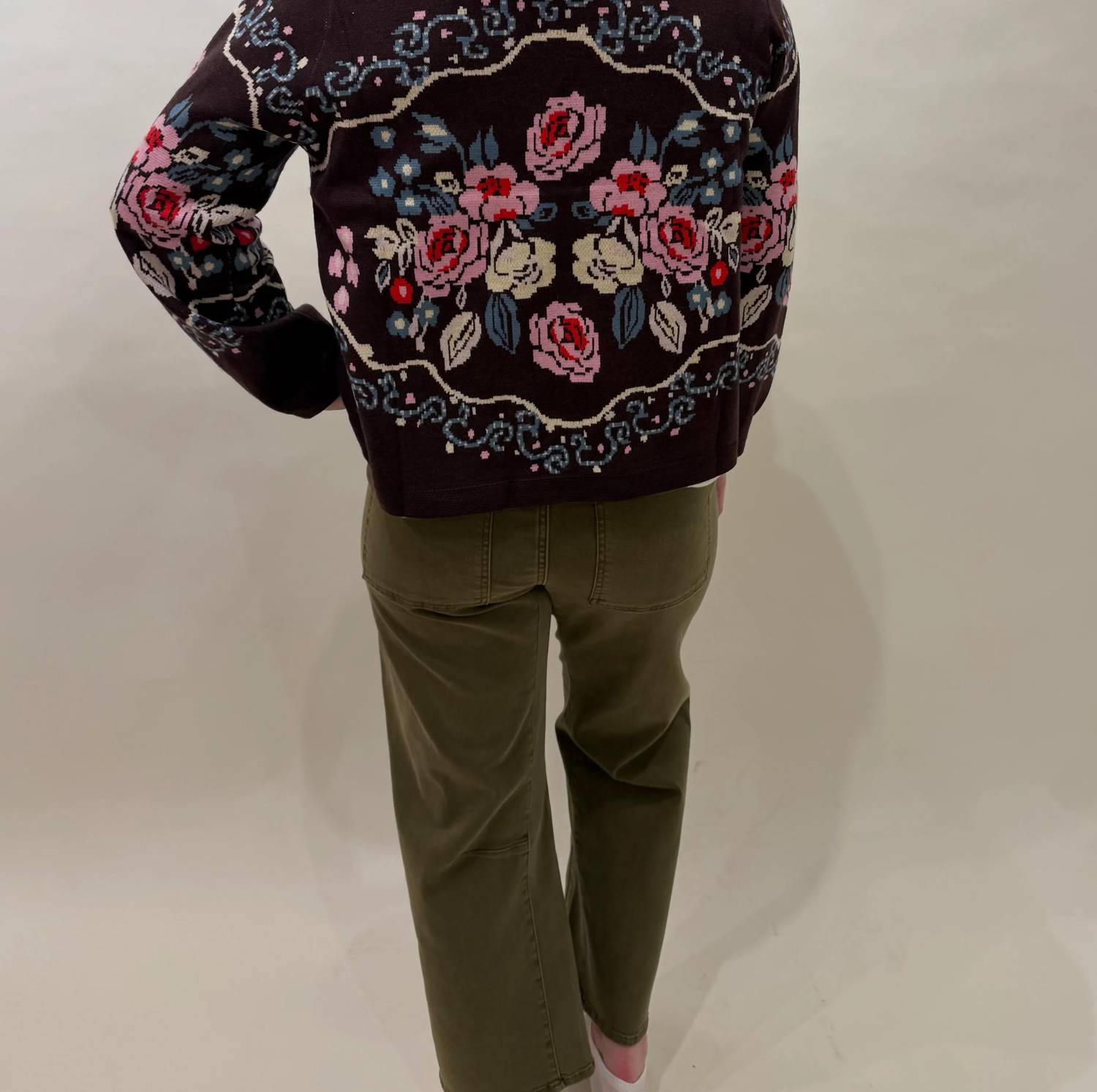 Thml - Embroidered Floral Sweater Jacket