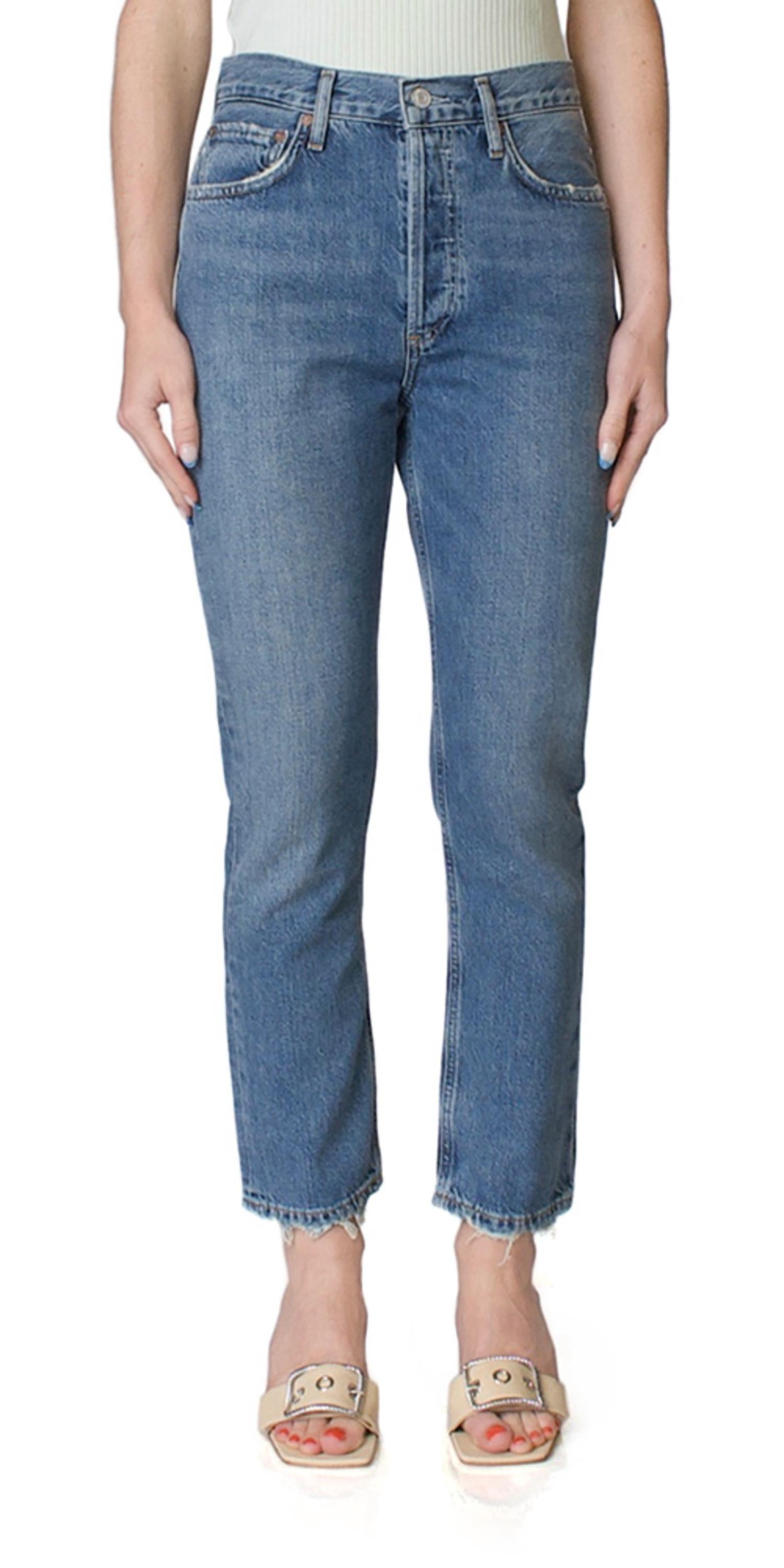 AGOLDE Riley High Rise Straight Jeans in collective - women's jeans
