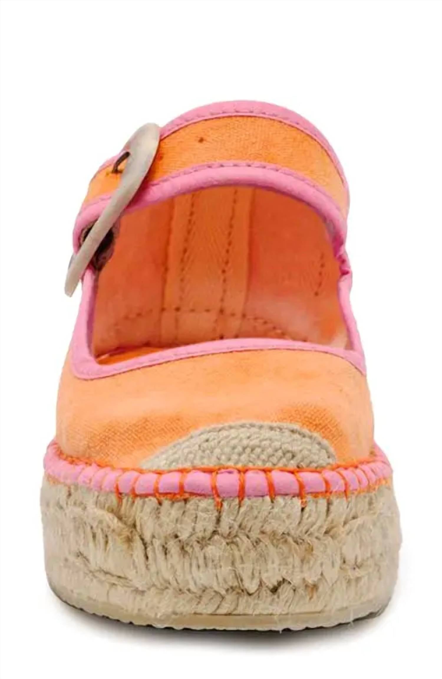 Free People Women's Surfside Mary Jane Espadrilles Shoes in orange crush - women's shoe - alternate view