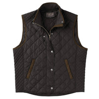 Madison Creek Outfitters Greenville Diamond Quilted Nylon Vest in black - men's jacket - detail view