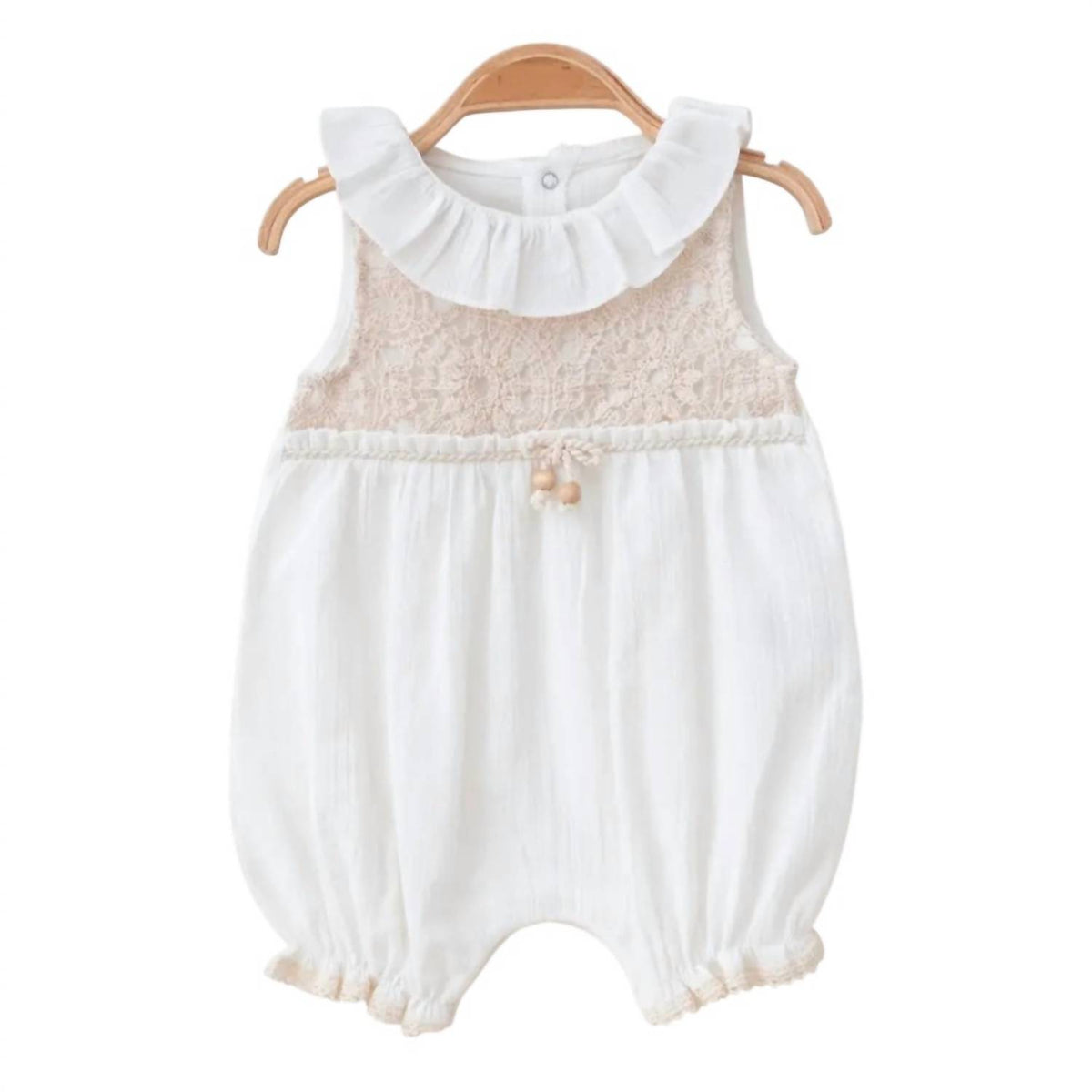 Omnis Pura - Girls Lali Crocheted Bodice Romper