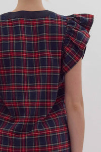 entro Faith Mini Dress in navy red - women's dress - view 5