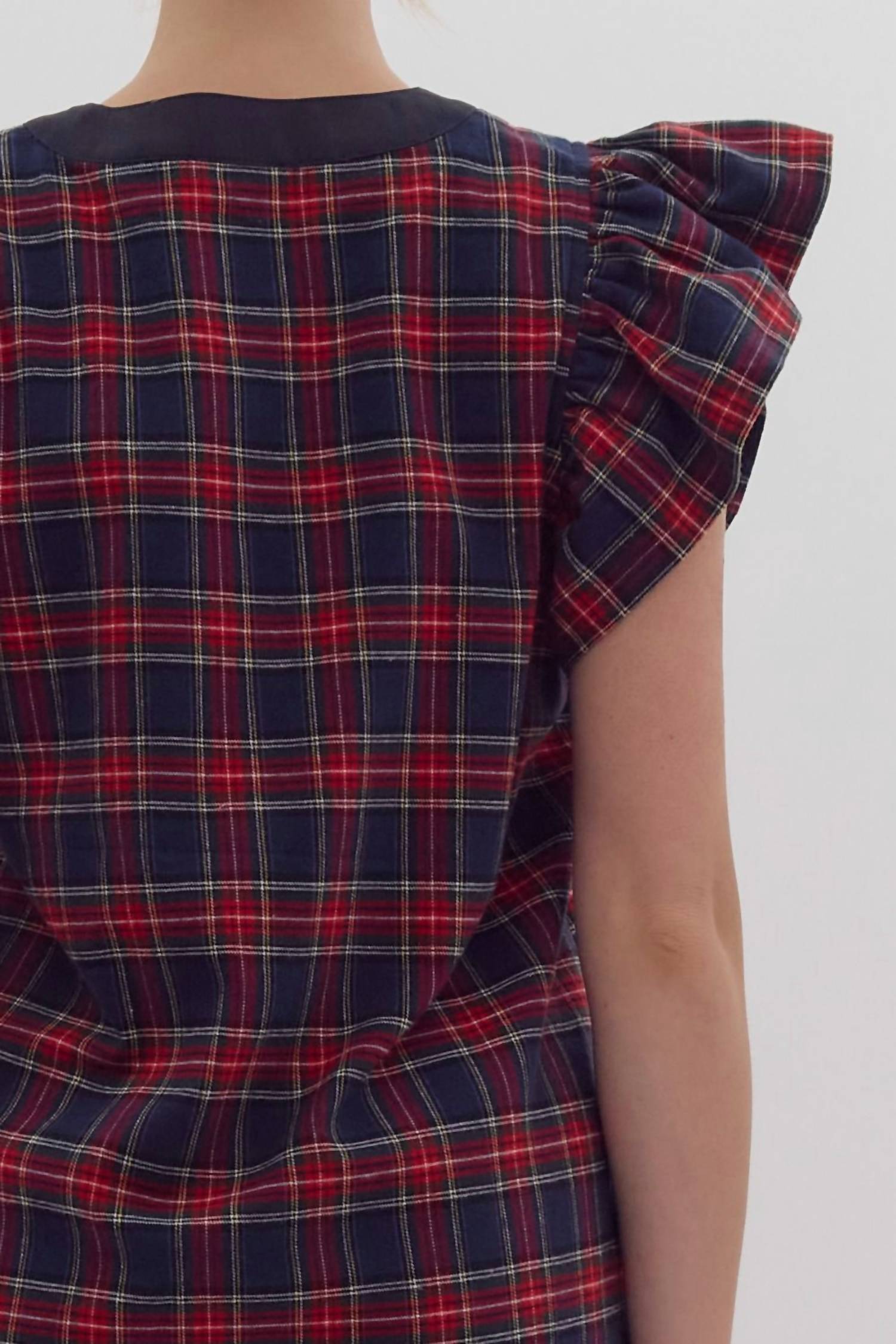 entro Faith Mini Dress in navy red - women's dress - view 5