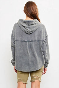 Mustard Seed - Waffle Mineral Wash Shacket