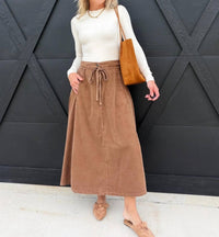 Sadie & Sage - Women's Get Like This Belted Midi Skirt