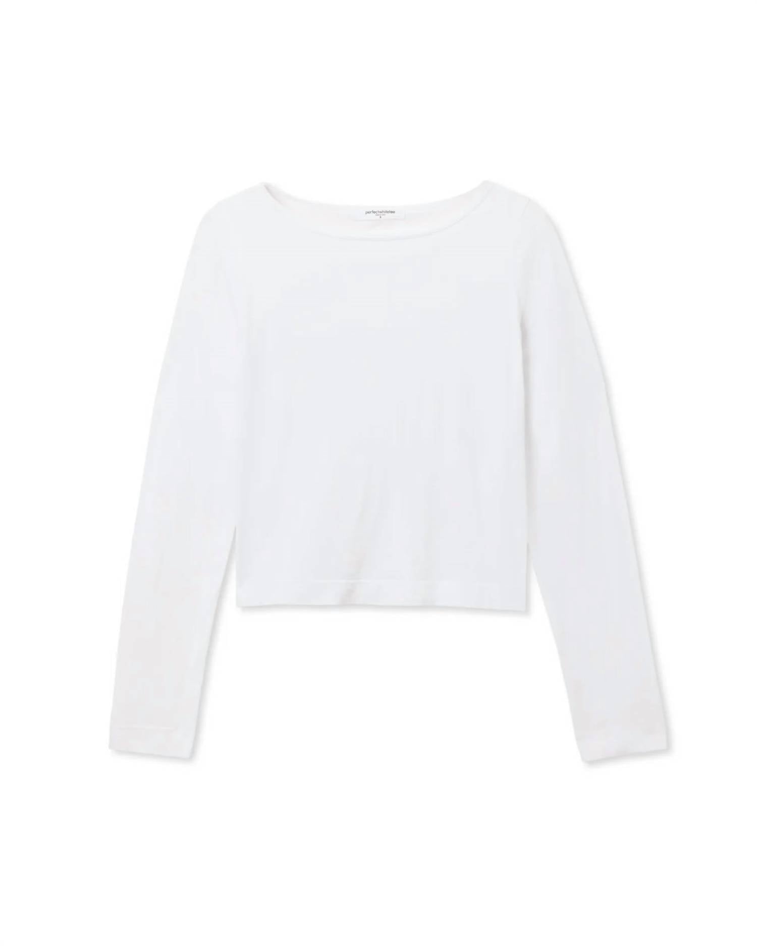 Perfectwhitetee - Parker Long Sleeve Boat Neck Top