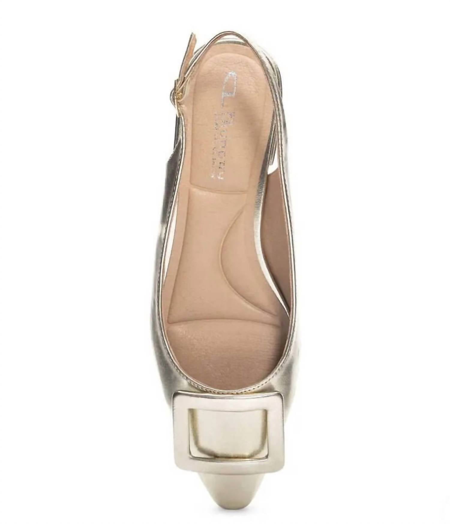Chinese Laundry - Women's Metallic Buckle Flat Slide