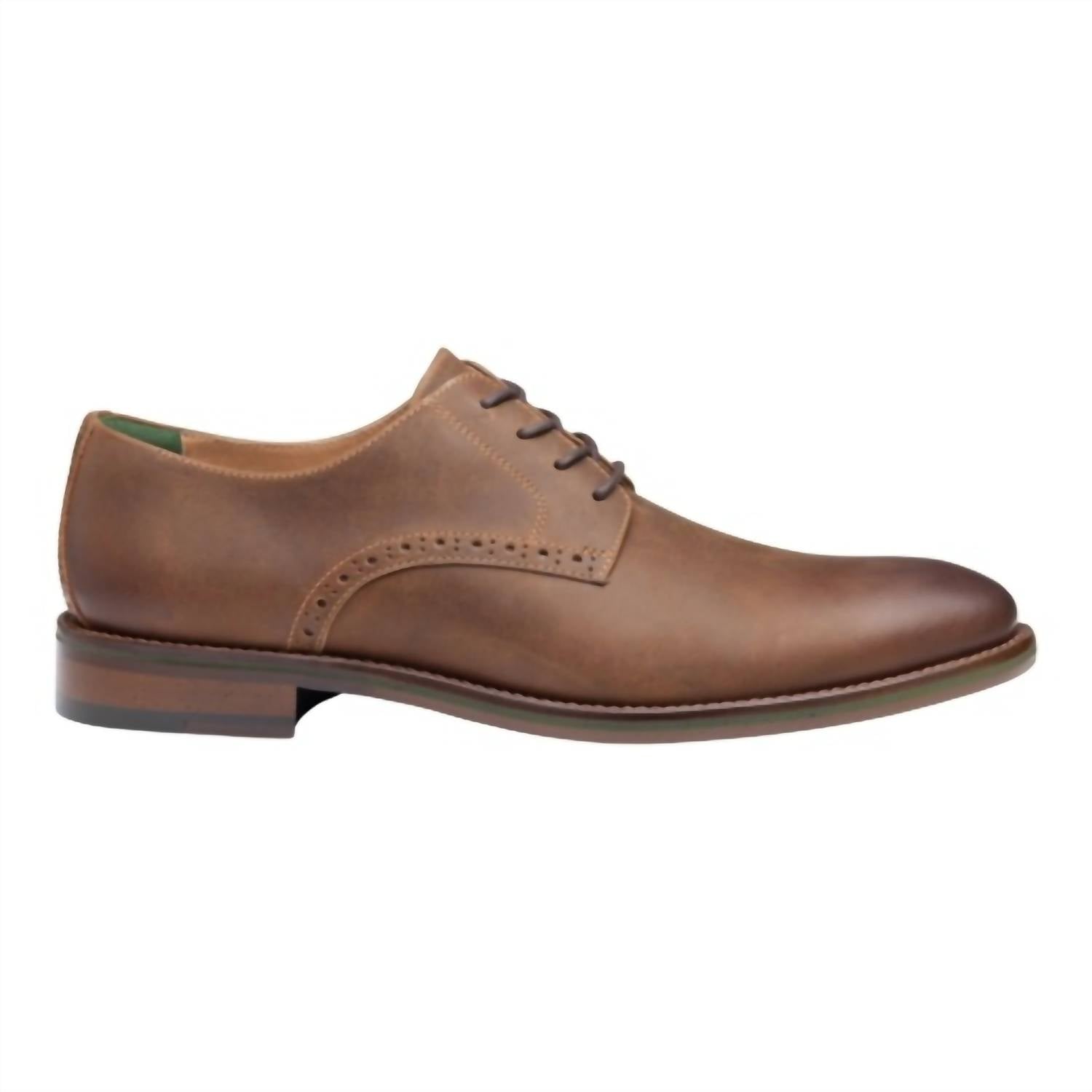 JOHNSTON & MURPHY Men's Conard 2.0 Plain Toe Oxford Shoes in tan oiled leather - men's loafer