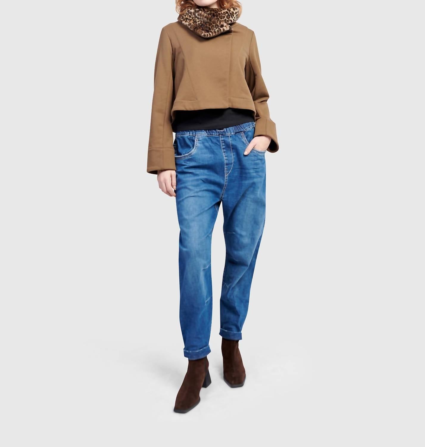 ALEMBIKA Urban Snug Moto Jacket in camel - women's jacket - view 4