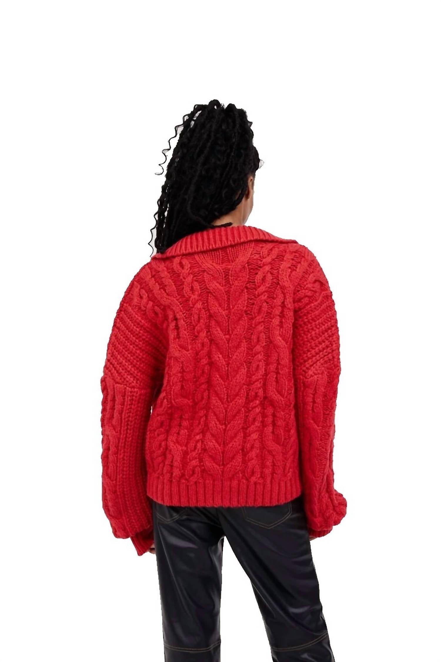 For Love & Lemons - Women's Andie Zip Front Sweater