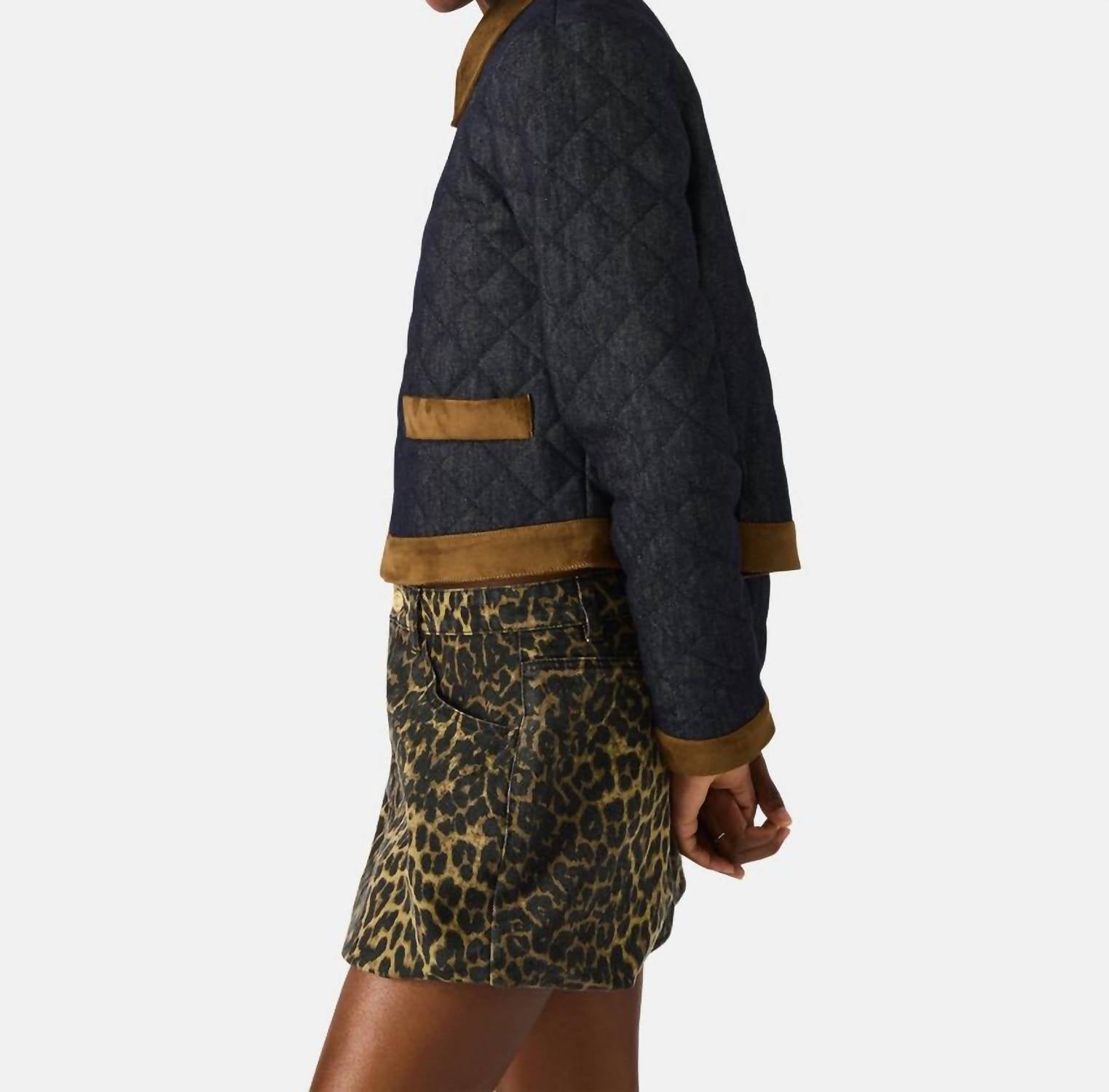 STEVE MADDEN Agatha Denim Jacket in dark indigo - women's jacket - alternate view