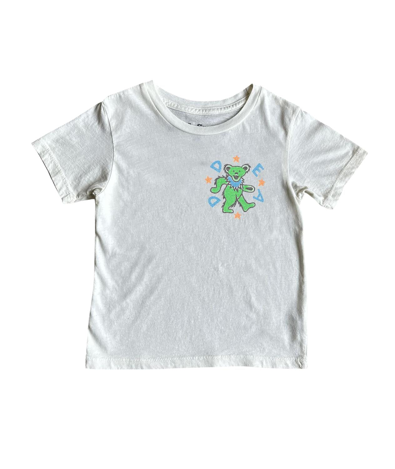 ROWDY SPROUT Girl's Grateful Dead Kaleidoscope Bears Tee in white - kids' t-shirt