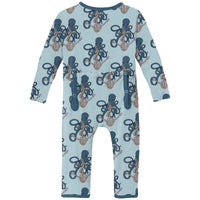 Kickee - Kids' Print Coverall with 2 Way Zipper