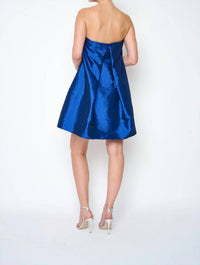 Flora Bea Stober Dress in navy taffeta - women's dress - detail view