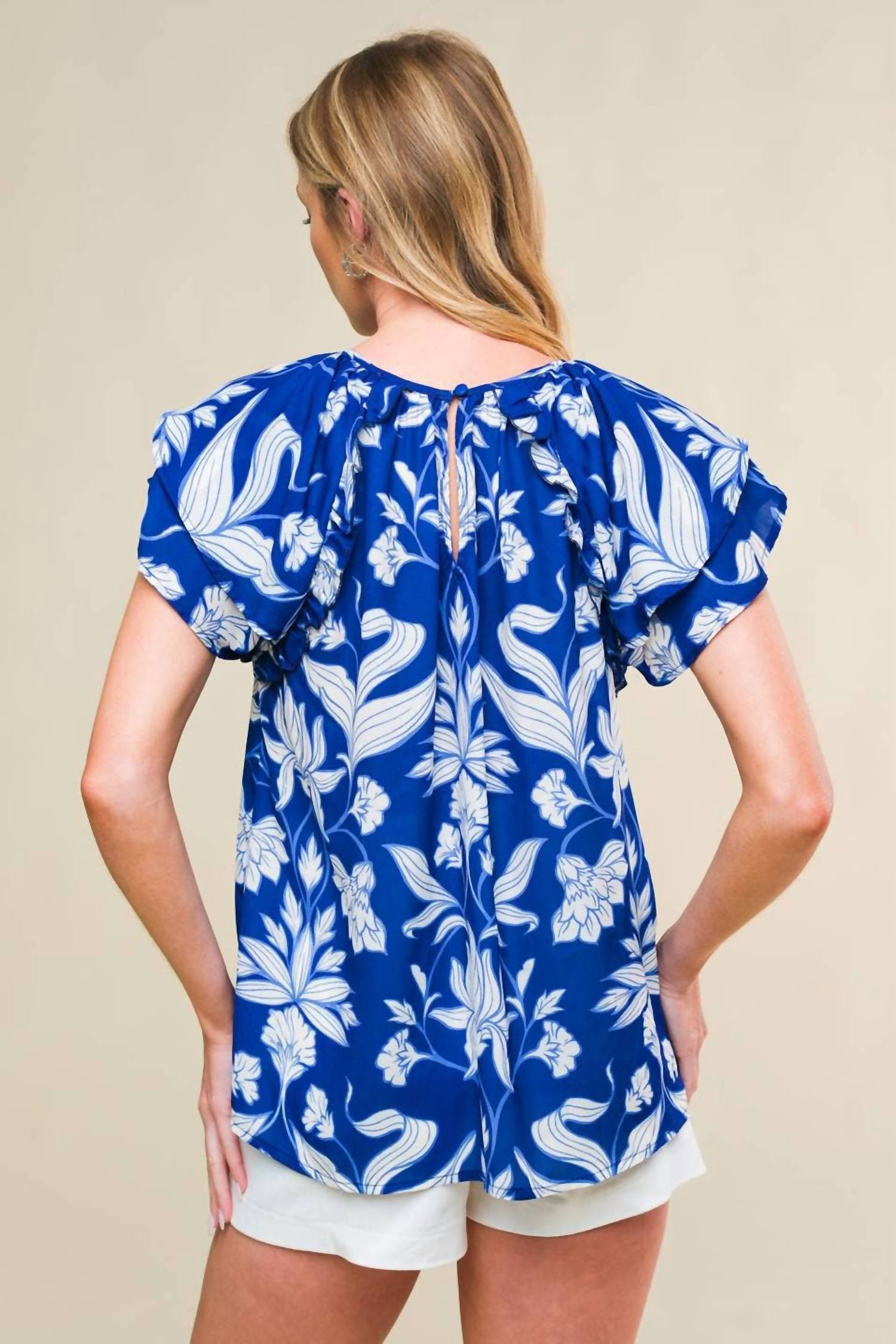 Flying Tomato - Woven Beauty Floral Top